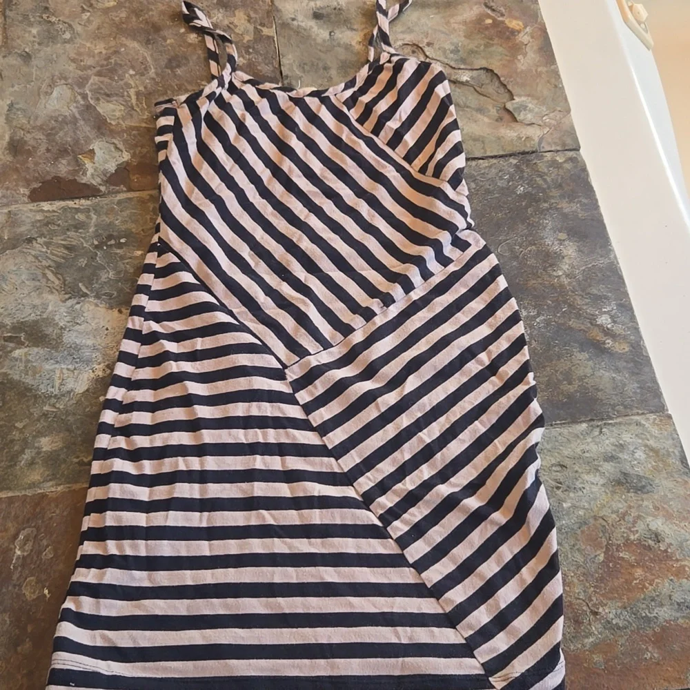 Monteau Black and White Striped Dress - Picture 1 of 2